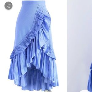 👗CHICWISH RUFFLE TIERED HEM SKIRT👗 SZ MEDIUM